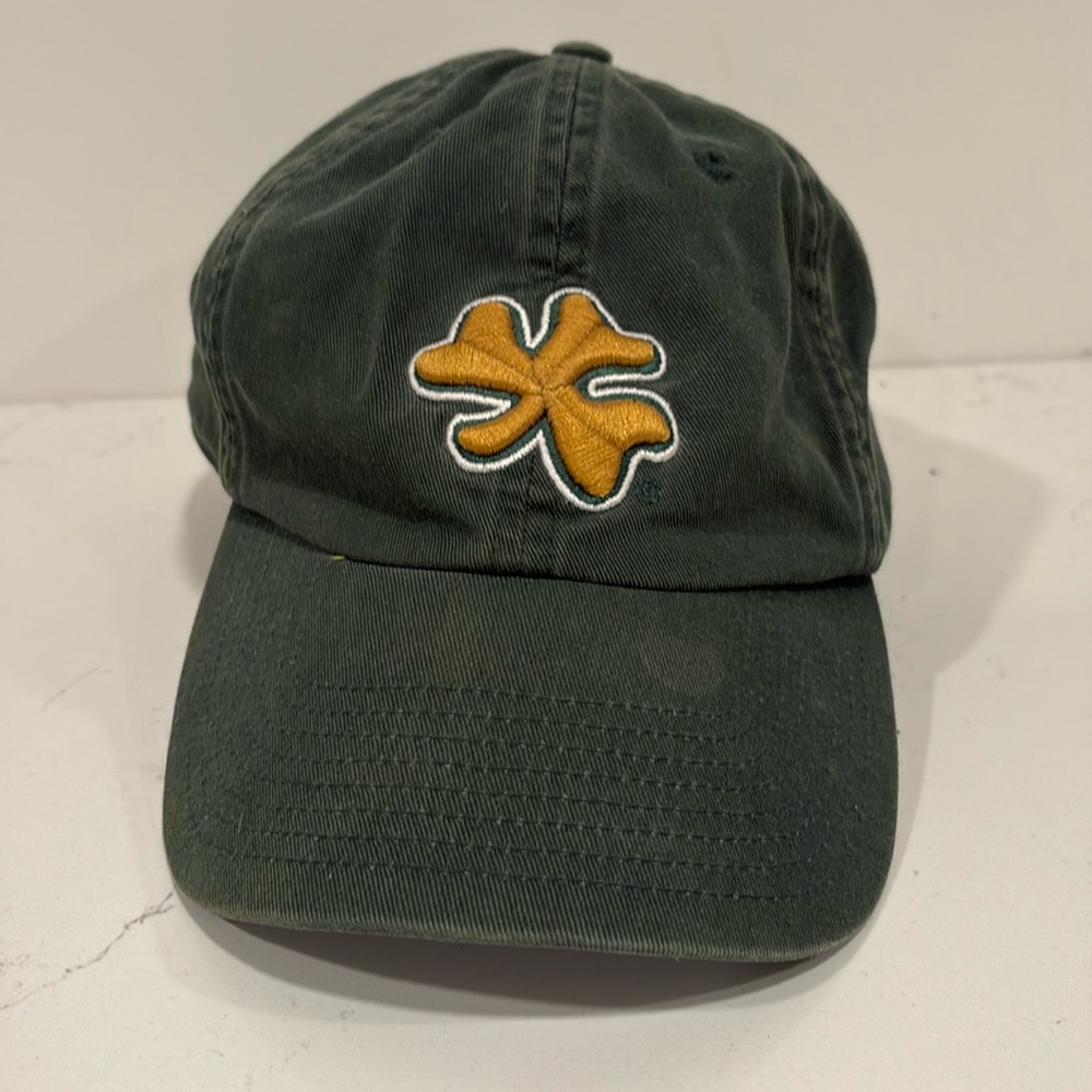 Notre Dame Fighting Irish Hat Cap Mens Fitted Green Clover